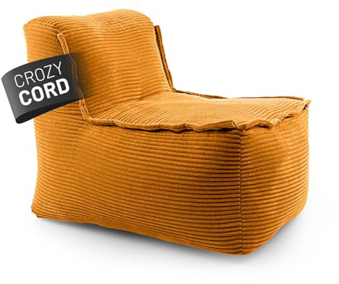 Lumaland Partie centrale modulaire - Série velours côtelé - Pouf d'intérieur avec structure douce - Idéal pour les modules de canapé et pour pouf - Pouf avec rembourrage - Pour salon et autres - 54 x