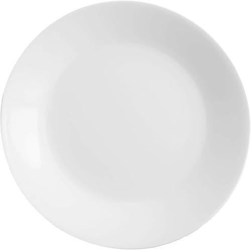 Best House | Round Dessert Plate | Opalware | White | 7/17.8 cm | Set of 6 PCS | Microwave, Oven, and Dishwasher Safe, Serving Dinner Plates Dinnerware Set