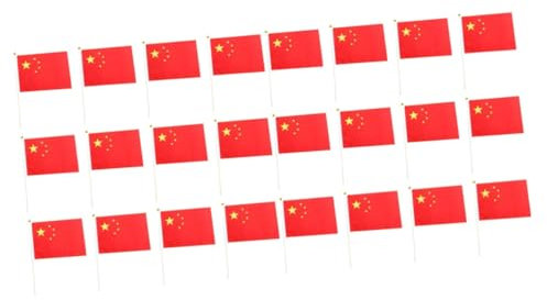 MILISTEN 2 Sätze Handschwenkende Flagge Chinese Flag China Flagge Hand-china-e Handgehaltene Kleine e Drinnen Indoor-en Handheld-e Polyester Rot 50 Stück * 2