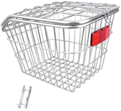 Ronyme Porta ciclabile per Bici per Biciclette con Coperchio per Biciclette di carico per carico per Bambini per cicling per Trasporto di Animali Domestici, Argento