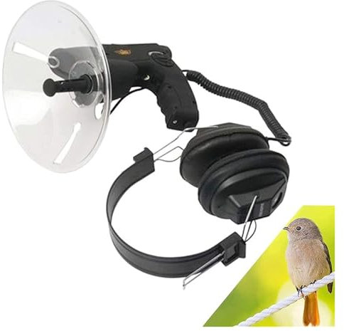 LLHTTDMBDFC Richtmikrofon Parabolmikrofon, Parabolisches Mikrofon-Monokular, Langstrecken-Abhörgerät bis zu 300 Fuß, 8-fache Vergrößerung for Vogelbeobachtungsteleskop