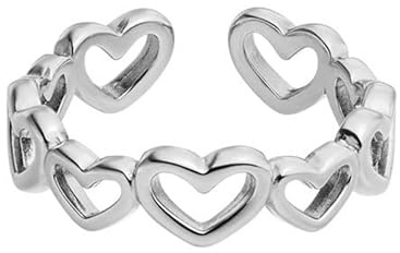 Purelei Heart Ring Damen – Eleganter Damenring aus langlebigem Edelstahl (14K vergoldet) – Wasserfeste Ringe – Schmuck für deinen individuellen Look – Offener Ring verstellbar
