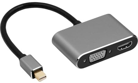 Convertisseurs DP à double interfaces Hdmis VGA 60 Hz Adaptateur pour moniteur PC Bureau Display Adapter Présentations DP vers HDMI VGA Convertisseurs