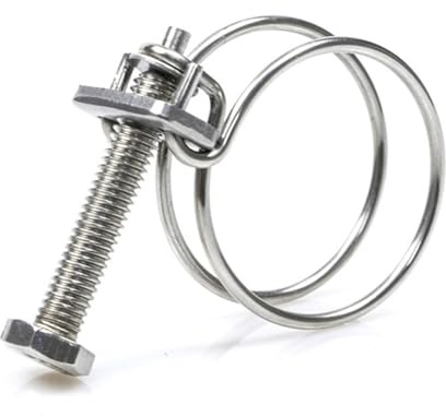 Doppeldraht-Schlauchschelle, Edelstahlschellen, 1/5 Stück 304 Kehlkopf-Rohrclip(15 18mm 5pcs)