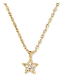 kate spade new york Kate Spade Earrings Metal Mini Heart Pendant, One Size, Brass, Cubic Zirconia