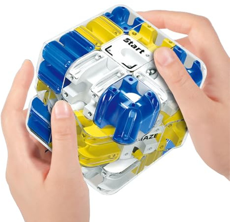 Puzzle Mit Kugeln, Wolkenschaukel 3D Labyrinth Puzzle Würfel, Zauberwürfel Mit Kugeln, Zauberwürfel Spielzeug Interaktives, Praktisches Gehirntrainingsspielzeug Zum Stressabbau (8.5CM)