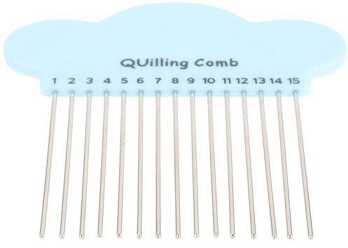 HEALSOPTHY Peine para Quilling de Papel Grande de Plástico y Metal Herramienta para Manualidades de Filigrana Máquina de Tejer Papel para Artesanía DIY Suministros para Color Color Aleatorio