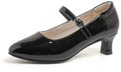 Chaussures Dirndl pour femme - Escarpins pour fête de la bière - Avec lanières - Élégantes - Escarpins à bout rond - Chaussures basses avec talon - Chaussures de mariage pour mariage et fête