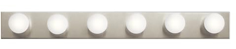 Kichler 626NI 36 Bath Bar 6-Light Vanity Light Fixture with Brushed Nickel Finish for Bathroom over Mirror, Traditional Style Lighting (36 L x 4.25 H), 626NI
