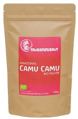 Camu Camu Pulver BIO (100g) Superfood [Myrciaria dubia, aus Südamerika, Vitamin C] Tausendkraut