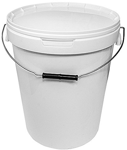 25L Plastic Bucket with Lid | Food Grade, Airtight & Reusable Storage Container with Metal Handle (2 Buckets)