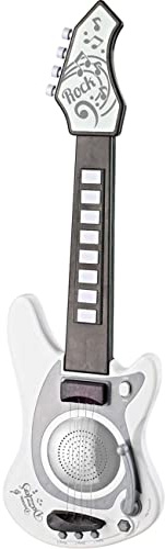 Diakakis Luna Gitarre weiß m. Sound Licht Headset Schultergurt Kinder Musikspielzeug +3J
