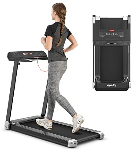COSTWAY Laufband klappbar, Elektrisches Walking Pad Zuhause | 0,75 HP Elektromotor | 3 Modi & 12 Programme | LED Display | Geschwindigkeit 0-12 km/h | App-kontrolliert | Bluetooth-Lautsprecher