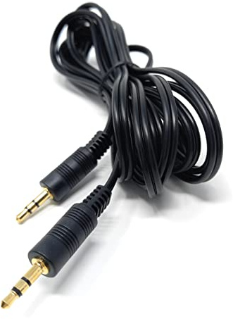DRUT 3m 3.5mm to 3.5mm Stereo Audio AUX Cable Gold Connectors, Small 3 pin | Jack to Jack Speaker Lead 10ft Black