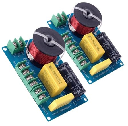 3-Wege-Frequenzteiler Regallautsprecher Audio Sound Quality Boost Solderless High Medium Bass HiFi Audio Crossover Filter Modulplatine 4-8 Ohm for DIY-Lautsprecher 2St (Color : A)