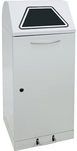 kaiserkraft | Wertstoffsammler mit Pedal | mit Inneneimer | Volumen 120 l | lichtgrau
