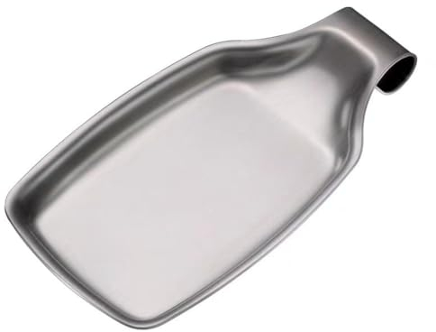 Spoon Rest, Stainless Steel Large Spoon Rest Kitchen Spoon Holder for Spatulas, Spoons, Cookware, Sauce and Snack