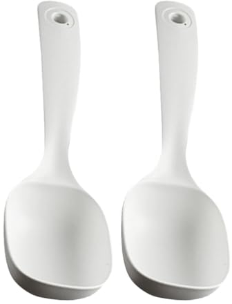 TOPBATHY 2pcs Handle Serving Spoon Ergonomic Soup Ladle and Buffet Spoon for Porridge Gravy and Soup Break-Resistant Kitchen Utensils for Elegant Dining