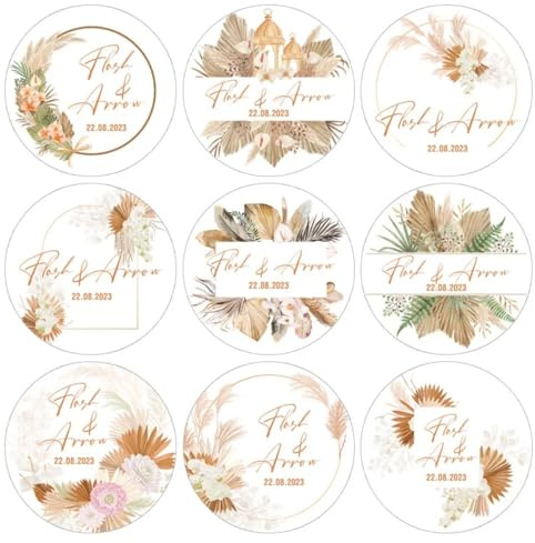 jfs 100pcs étiquette Personnalisée, Gobelet Personnalisé Mariage, Etiquettes Autocollantes Personnalisées, Autocollant Personnalisé Mariage, Etiquette Autocollante Personnalisée (7cm)
