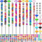 230 Pcs Beaded Garden Stakes, 12 IN Fairy Wand Garden Stake Beads Kits with 200 Colorful Assortment Round Large Hole Beads with 10 Crystal Stopper Top, 10 Threaded Rod & 10 Nuts for Outdoor Decoration