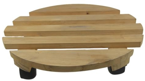 Tanxemery Support À roulettes pour Pot De Fleur Supports De Pots De Fleurs À roulettes, Support Plant Exterieur, Roule Pot De Plant pour L'intérieur Suport Roulant en Bois - Capacité De Charge 100 Kg