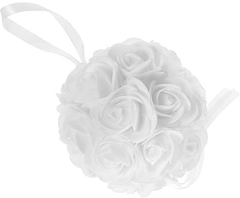 GARVALON Gekräuselte Blumenkugeldekoration Aus Kunststoff Für Hochzeitstische Künstliche Rosenblumenkugel Als Hochzeitsdeko Langlebige Blumenkugeldekoration