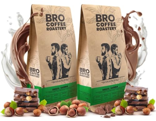 Coffee Broastery Kaffeebohnen Brasilien Samba 2x1kg Frisch Geröstet 2x1kg | Spezialitäten Kaffee, 100% Arabica, Ganze Bohnen, Mittlere Röstung, Noten von Schokolade Ideal für Vollautomaten Bohnenkaffee