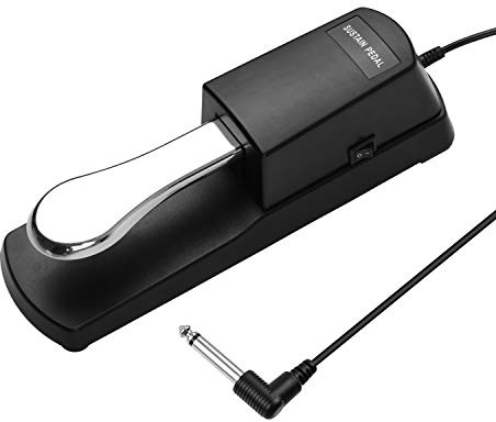 SHUAIGUO Piano Sustain Pedal Keyboard Dämpferpedal 6,35 mm Stecker Kompatibel mit Roland Elektronische Orgel MIDI Keyboards Digital Pianos