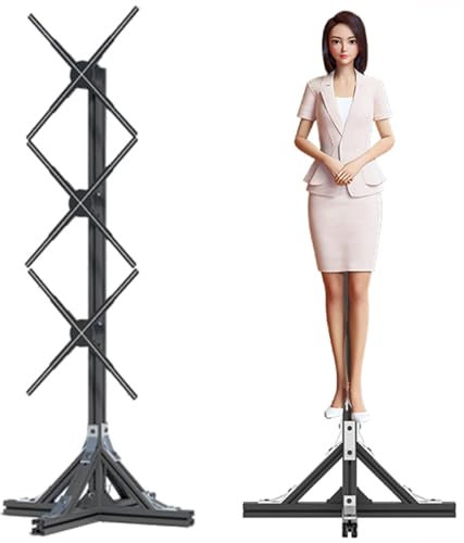 UKLULUAMZ Advertise 3D Hologram Fan,20.5in/23.6in Vertical Advertising Machine Rotating Hologram Projection,3 PCS Splicing Units with App and WiFi, Remote Control (One Color 52cm)