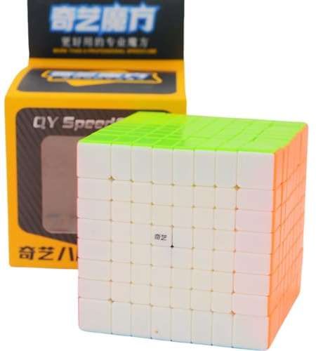 Bukefuno QY 8x8 Cube senza adesivi Speed Magic Cube Puzzle 2021 | QY 8 x 8 x 8 70 mm Puzzle Cube QY 8 x 8 Speed Cube