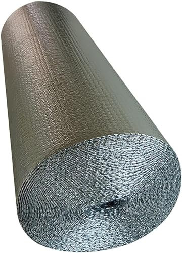 MOZ4dxy Isolierfolie, Silberfolie Luftpolsterfolie Selbstklebende Isolierfolie for Gewächshäuser usw.(1 * 10M)