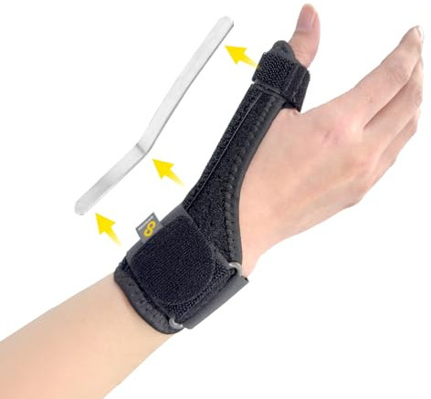Bracoo Daumenbandage, Daumenschiene mit Ergonomische Metallschiene für Rechts Links Daumen, Atmungsaktive AeroMesh Daumenorthese für Daumenschutz, Sehnenscheidenentzündung, De Quervains, TP33