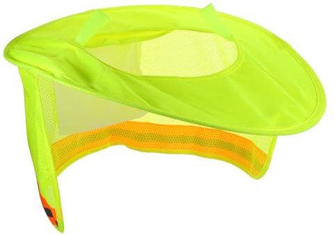 HOMSFOU Hutkrempe Reflective Tape reflektorbänder Safety Helmet Gelbe Sicherheitskappe Safety Cap Maske Sicherheitshelm-Sets strapazierfähiger Helmüberzug Nackenschild Polyester Yellow