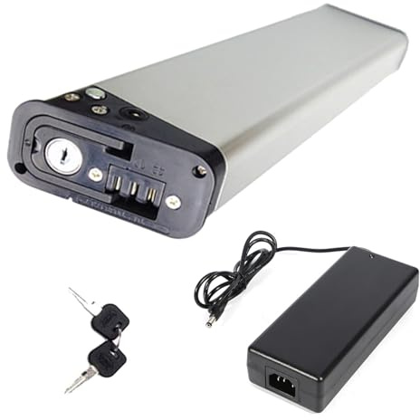 JHKJ Batterie au Lithium 48 V 7,8 Ah Batterie Lithium-ION 36 V 10,4 Ah 7,8 Ah Batterie de Remplacement avec Chargeur, poignée et Verrouillage pour Moteurs 50 W 200 W 400 W,36v7.8ah 328mm