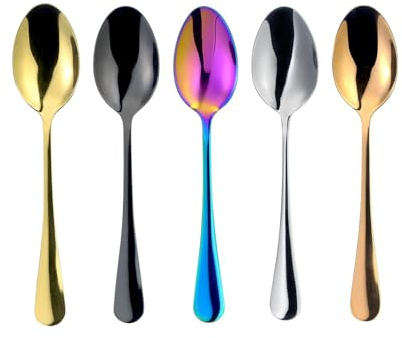 Personalised Stainless Steel Teaspoon with Custom Engraving, Multiple Colours (Rose Gold)