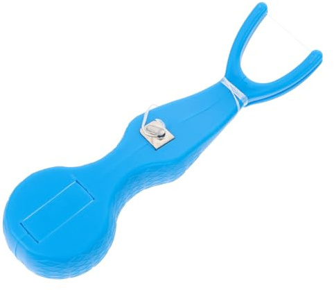 Porta Hilo Dental Azul Portátil Abs y Nylon para Cuidado Dental | Uso en Casa y Viaje, Ayuda a Retirar Sarro, Formato Compacto para Herramientas de Higiene Dental