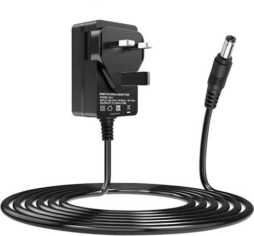 12V 1A Power Adapter, AC 100-240V to DC 12V 1000mA Power Supply Transformer, 150cm Cable for LED Strip Lights, CCTV Camera, Router, Monitor, Bluetooth Speaker, TV Box