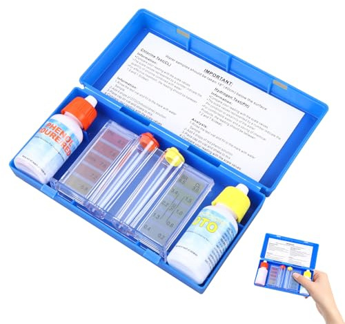 TOYANDONA Wasseranalyse Pool Testkit mit Pool Testreagenz und Ph Testflüssigkeit Flüssiges Schwimmbadreagenz für Präzise Wasserqualität und Farbmessmethode