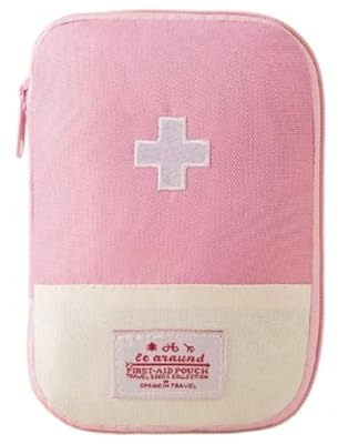 Dwuww 1 Packung Erste-Hilfe-Tasche, leer, Erste-Hilfe-Tasche, Mini-tragbare medizinische Tasche für Outdoor, Camping, Wandern, Reisen, Notfalltasche (rosa – klein) Sport und Outdoor