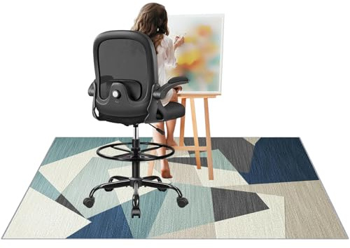 Tappeto Sedia Ufficio Gaming, Tappeto per Sedia Con Ruote, Tappeto Salvapavimento, Ufficio Protettore del Pavimento, Tappetino Protettivo per Pavimenti Duri, Tappeto Gaming Pavimento 100 x 120 cm