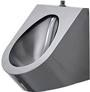 Urinario de pared para baño, artículos para el hogar, descarga universal, inducción automática, acero inoxidable, inodoro de pared antiolor y antidesbordamiento.