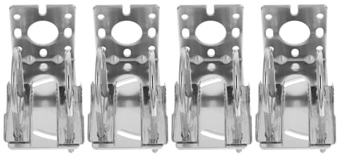 CAXUSD 4pcs Aluminum Alloy Antenna Pole Mount Brackets Outdoor Support for Weather Station Electronics Roof Wall Attic Installation