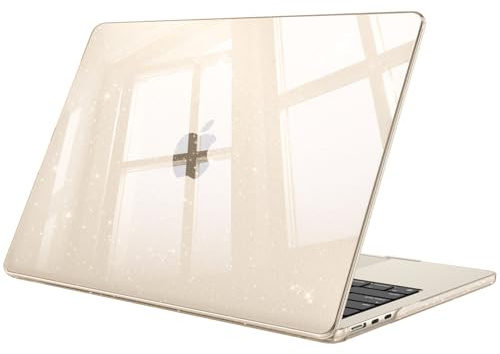 Fintie Hülle Kompatibel mit MacBook Air 13,6 M5 M4 M3 M2,Polarstern Glitzer | A3449 A3240 A3113 A2681 (2026-2022), Ultradünne Hartschale Schutzhülle Snap Cover