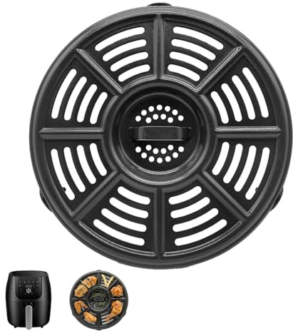 Air Fryer Replacement Tray for Ninja AF100UK 3.8L and AF160UK 5.2L, 8.2Inch | Stainless Steel, Non Stick Rust Resistant Dishwasher Safe, Perforated Airflow Handle Design, Air Fryer Accessories for Ninja