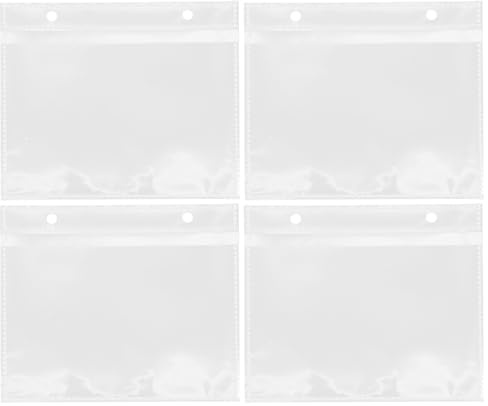 Totority 20 Unidades Fundas Protectoras Reutilizables para Postales y Autógrafos de Plástico Orificios para Anillas, Páginas de Recarga para Álbum de Fotos