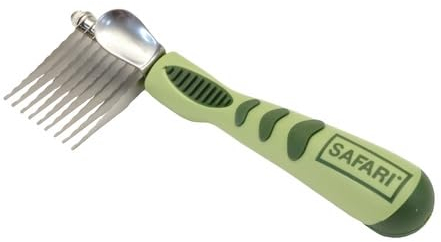 Coastal Pet Safari Peigne démêlant pour chien en acier inoxydable dentelé pour chiens à poils moyens à longs Garde les manteaux lisses et doux Taille unique