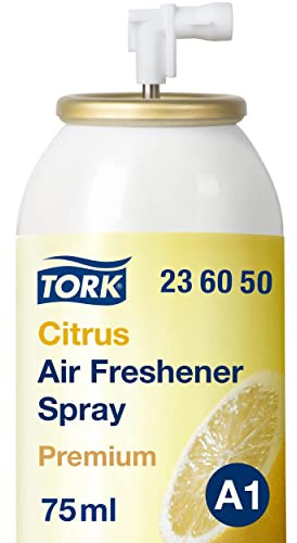 Tork Lufterfrischer Spray mit Zitrusduft A1, Flexible Einstellung, 12 Nachfüllungen, 236050