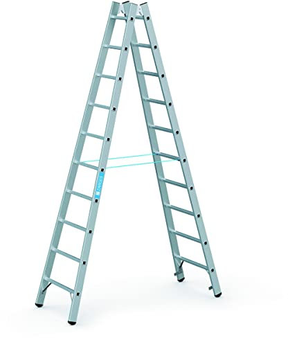 Sprossen-Stehleiter, beidseitig begehbar, Arbeitshöhe 4050mm