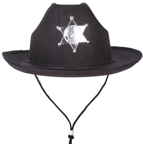 P 'tit Clown 90652 Hut Filz Sheriff Erwachsene – Schwarz