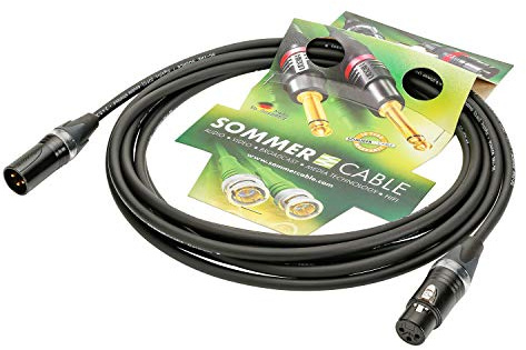 Sommer Cable 20m Mikrofonkabel Highflex SC-Source MKII 2 x 0,25 mm² - XLR male / XLR female NEUTRIK - SCN9-2000-SW - 65,6 ft